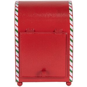 Clayre & Eef 6Y5800 Skrzynka na listy 14x13x19 cm Czerwono-Biała