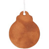 Clayre & Eef 6PR5316 Zawieszka Bombka Świąteczna 8x2x10 cm Brązowo-Biała