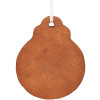 Clayre & Eef 6PR5318 Dekoracja Zawieszka Bombka Świąteczna 8x2x10 cm Brązowo-Biała