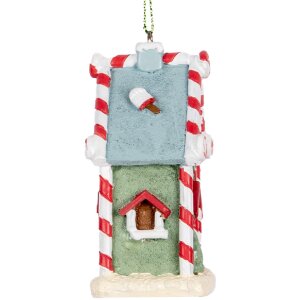 Clayre & Eef Domek Dekoracyjny 6x4x8 cm Zielono-Biały