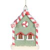 Clayre & Eef Domek Dekoracyjny 6x4x8 cm Zielono-Biały