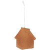 Clayre & Eef Dekoracja Wisząca Dom 9x1x10 cm Biało-Brązowa