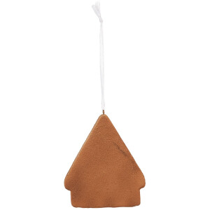 Clayre & Eef Dekoracja Wisząca Dom 9x1x10 cm Biało-Brązowa