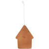 Clayre & Eef 6PR5331 Dekoracja Wisząca Domek 8x1x10 cm Białko-Brązowa
