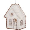Clayre & Eef Dekoracja Wisząca Dom Biała 9x1x10 cm