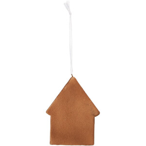 Clayre & Eef Dekoracja Wisząca Dom 8x1x10 cm Biało-Brązowa