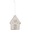Clayre & Eef 6PR5336 Dekoracja Zawieszka Dom 8x1x10 cm Zielono-Biała