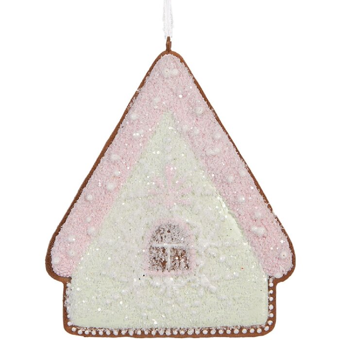Clayre & Eef Zawieszka Domek Bożonarodzeniowy 9x1x10 cm