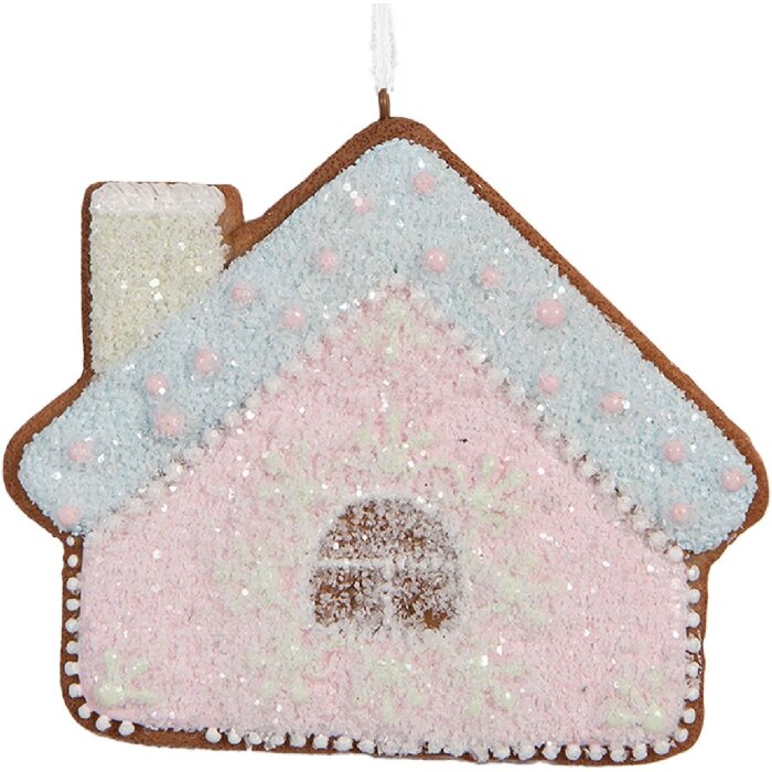 Clayre & Eef Domek 9x1x8 cm – Różowo-Niebieska Dekoracja
