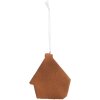 Clayre & Eef 6PR5342 Zawieszka Domek 9x1x10 cm Różowo-Zielona
