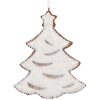 Clayre & Eef Zawieszka Choinkowa 9x1x10 cm Biało-Brązowa