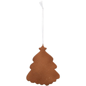 Clayre & Eef 6PR5347 Zawieszka Choinkowa Biało-Brązowa 9x1x10 cm