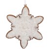 Clayre & Eef 6PR5352 Dekoracja Wisząca Płatek Śniegu 9x1x10 cm