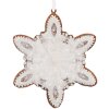 Clayre & Eef 6PR5355 Dekoracja Wisząca Śnieżynka 9x1x10 cm
