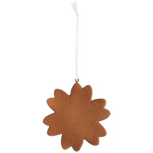 Clayre & Eef Śnieżynka 9x1x10 cm – Biała Ozdoba do Zawieszenia