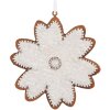 Clayre & Eef Śnieżynka 9x1x10 cm – Biała Ozdoba do Zawieszenia