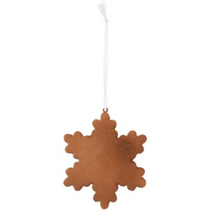 Clayre & Eef Śnieżynka Wisząca 9x1x10 cm Biało-Brązowa