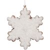 Clayre & Eef Śnieżynka Wisząca 9x1x10 cm Biało-Brązowa