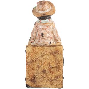 Clayre & Eef Podpórki do Książek 2 Szt. 19x10x22 cm Brązowo-Niebieskie