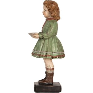 Clayre & Eef 6PR5557 Dekoracja Dziecięca 9x8x21 cm Zielono-Beżowa