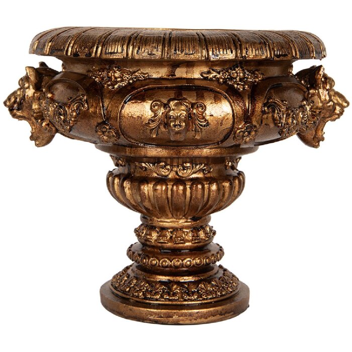 Clayre & Eef 6PR5582 Złota Donica Dekoracyjna 26x22x21 cm