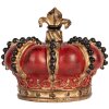 Clayre & Eef Dekoracja Korona 13x11 cm Czerwono-Złota