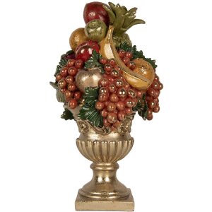 Clayre & Eef 6PR5585 Kompozycja Owoców Złota 25x24x44 cm