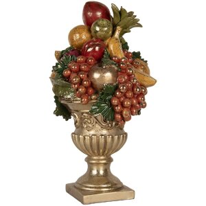 Clayre & Eef 6PR5585 Kompozycja Owoców Złota 25x24x44 cm