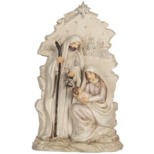 Clayre & Eef Kompozycja Świąteczna 15x7x24 cm Beżowo-Biała