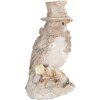 Clayre & Eef Ptak Dekoracyjny Beżowo-Biały 5x3x8 cm