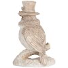 Clayre & Eef Ptak Dekoracyjny Beżowo-Biały 5x3x8 cm