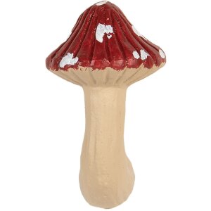 Clayre & Eef Klamka do drzwi 3x4x6 cm Czerwono-Beżowa
