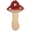 Clayre & Eef Klamka do drzwi 3x4x6 cm Czerwono-Beżowa