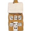 Clayre & Eef 6CE2183 Dekoracja Domek Świąteczny 8x7x15 cm Brązowo-Beżowy