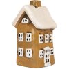 Clayre & Eef 6CE2183 Dekoracja Domek Świąteczny 8x7x15 cm Brązowo-Beżowy