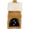 Clayre & Eef 6CE2183 Dekoracja Domek Świąteczny 8x7x15 cm Brązowo-Beżowy
