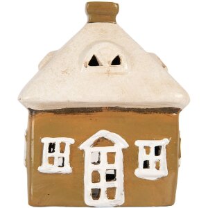Clayre & Eef Dekoracja Dom 12x9x14 cm Brązowo-Beżowa