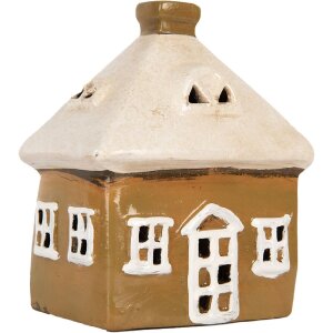 Clayre & Eef Dekoracja Dom 12x9x14 cm Brązowo-Beżowa