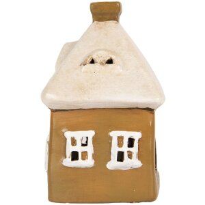 Clayre & Eef Dekoracja Dom 12x9x14 cm Brązowo-Beżowa
