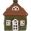Clayre & Eef Domek Dekoracyjny 12x9x14 cm Zielono-Brązowy