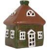 Clayre & Eef Domek Dekoracyjny 12x9x14 cm Zielono-Brązowy