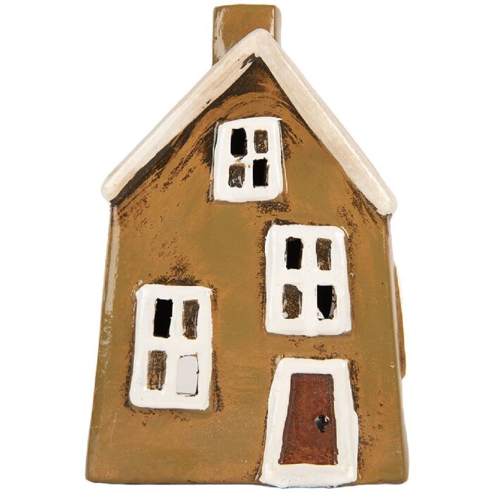 Clayre & Eef Dekoracja Dom 12x8x18 cm Brąz Beżowy