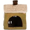 Clayre & Eef Domek Dekoracyjny 11x7x13 cm Zielono-Beżowy