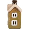 Clayre & Eef Domek Dekoracyjny 11x7x13 cm Zielono-Beżowy