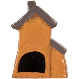 Clayre & Eef Dekoracja Dom 16x11x22 cm Szaro-Pomarańczowa
