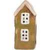 Clayre & Eef Dom Dekoracyjny 10x7x14 cm Zielono-Beżowy