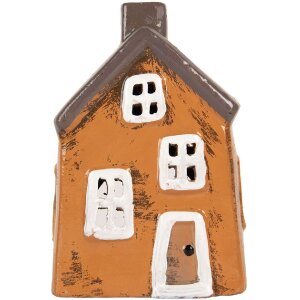 Clayre & Eef Dom 9x7x13 cm Pomarańczowo-Szary