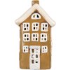 Clayre & Eef 6CE2194 Domek Dekoracyjny 12x8x19 cm Brązowo-Beżowy