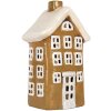 Clayre & Eef 6CE2194 Domek Dekoracyjny 12x8x19 cm Brązowo-Beżowy