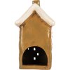 Clayre & Eef 6CE2194 Domek Dekoracyjny 12x8x19 cm Brązowo-Beżowy